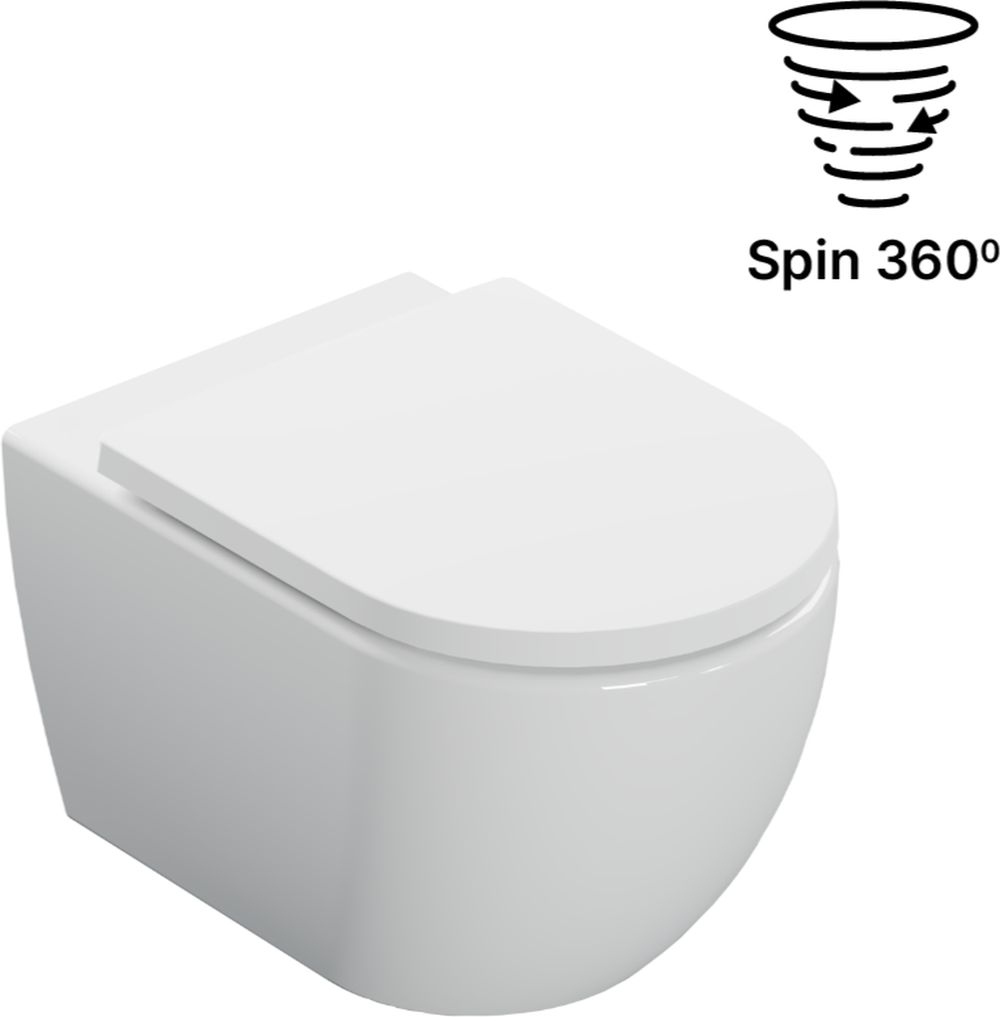 Excellent Stellar cuvette wc avec abattant à descente lente suspendue oui oui blanc brillant CEEX.6623.535.WH