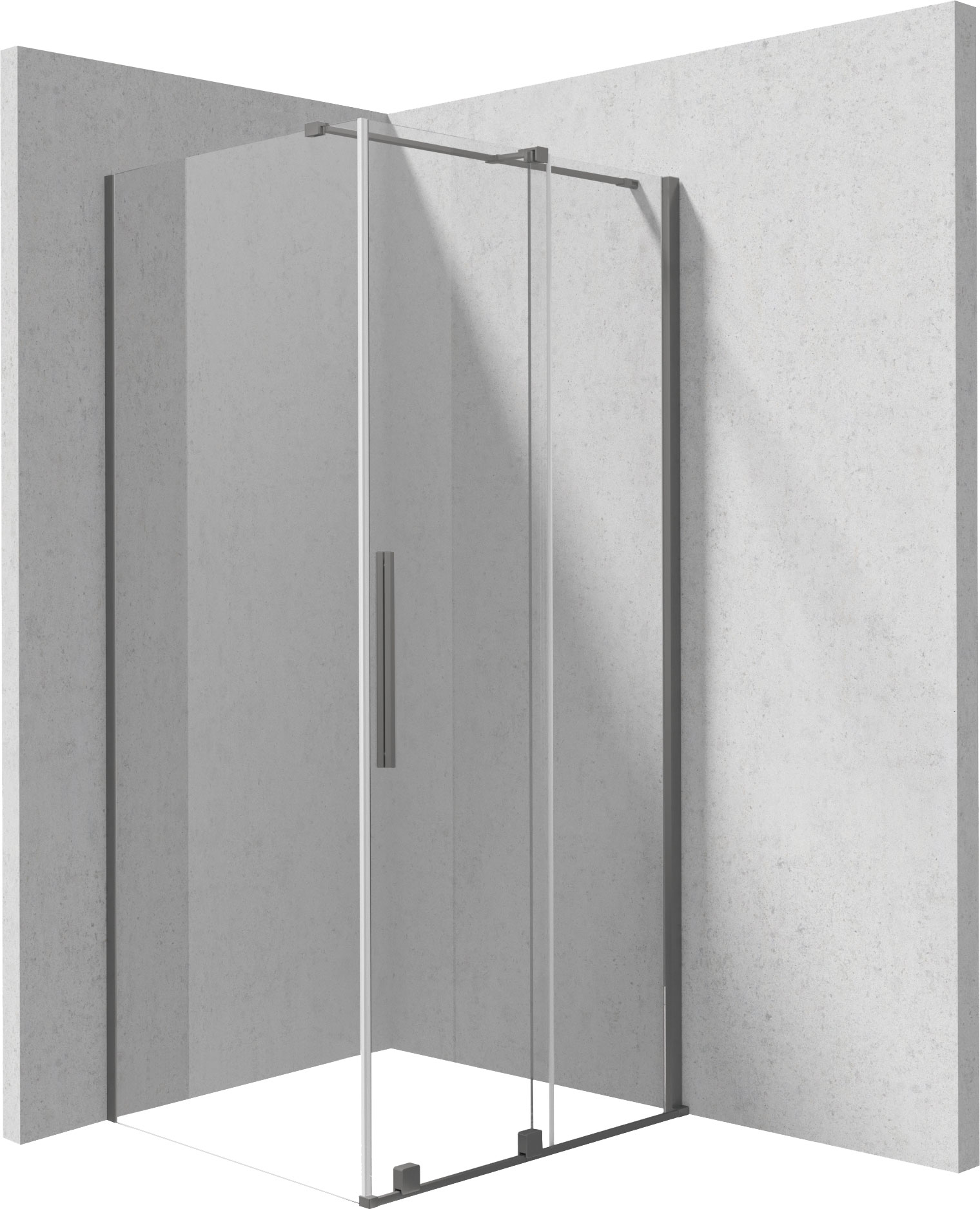 Deante Prizma cabine de douche 100x80 cm rectangulaire mat/verre transparent KPNDP10S08