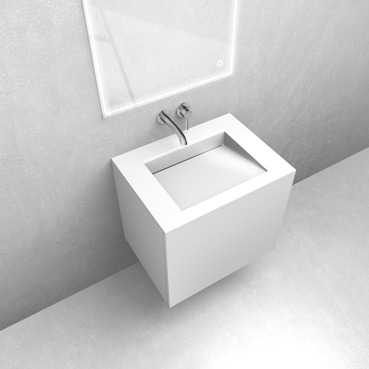 Set armoire Oltens Lun 60032000, lavabo Oltens Stila 40200000