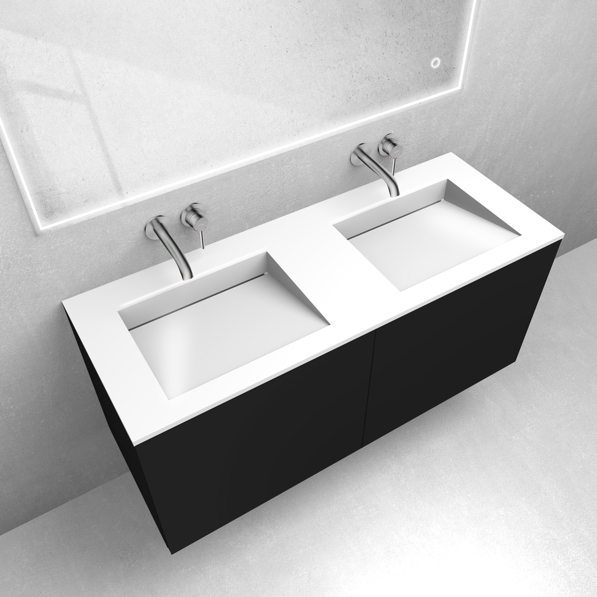 Set lavabo Oltens Stila 40205000, armoire Oltens Lun 60035300