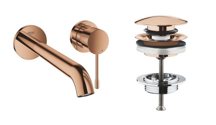 Set mitigeur de lavabo Grohe Essence New 19967DA1, bonde de lavabo Grohe 65807DA0