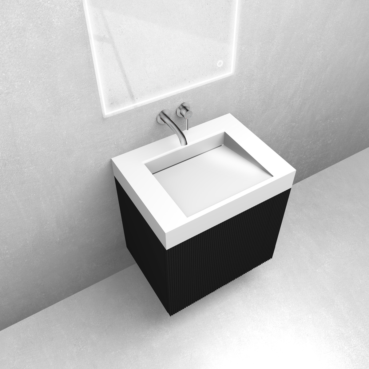 Set armoire Oltens Lun 60027300, lavabo Oltens Stila 40000000