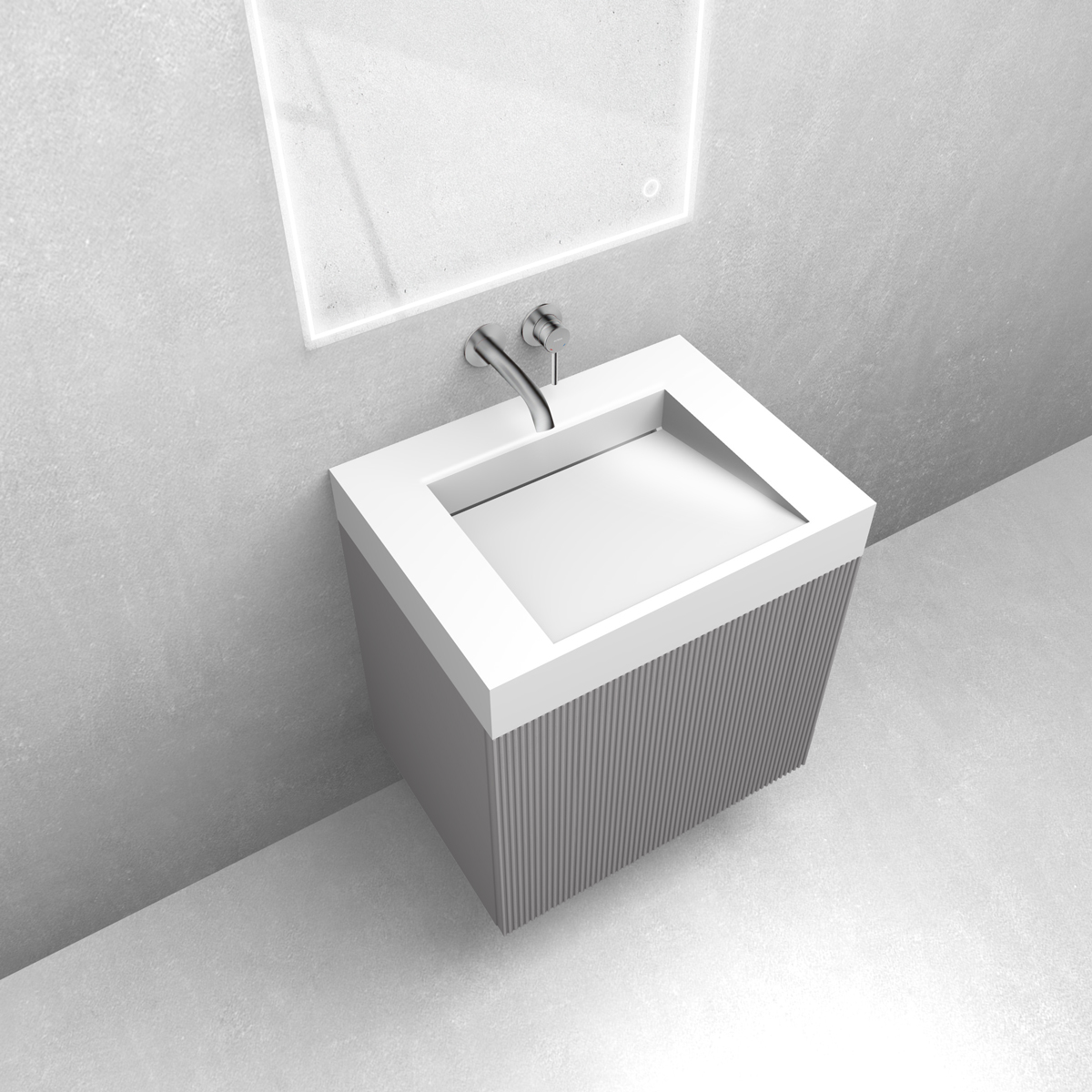 Set armoire Oltens Lun Rila 60027900, lavabo Oltens Stila 40000000
