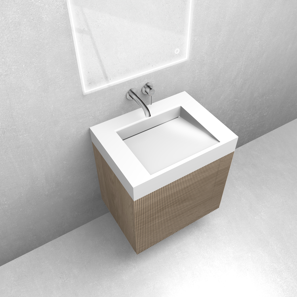 Set armoire Oltens Lun 60027060, lavabo Oltens Stila 40000000