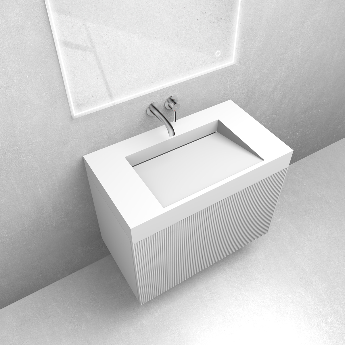 Set lavabo Oltens Stila 40001900, armoire Oltens Lun Rila 60028000