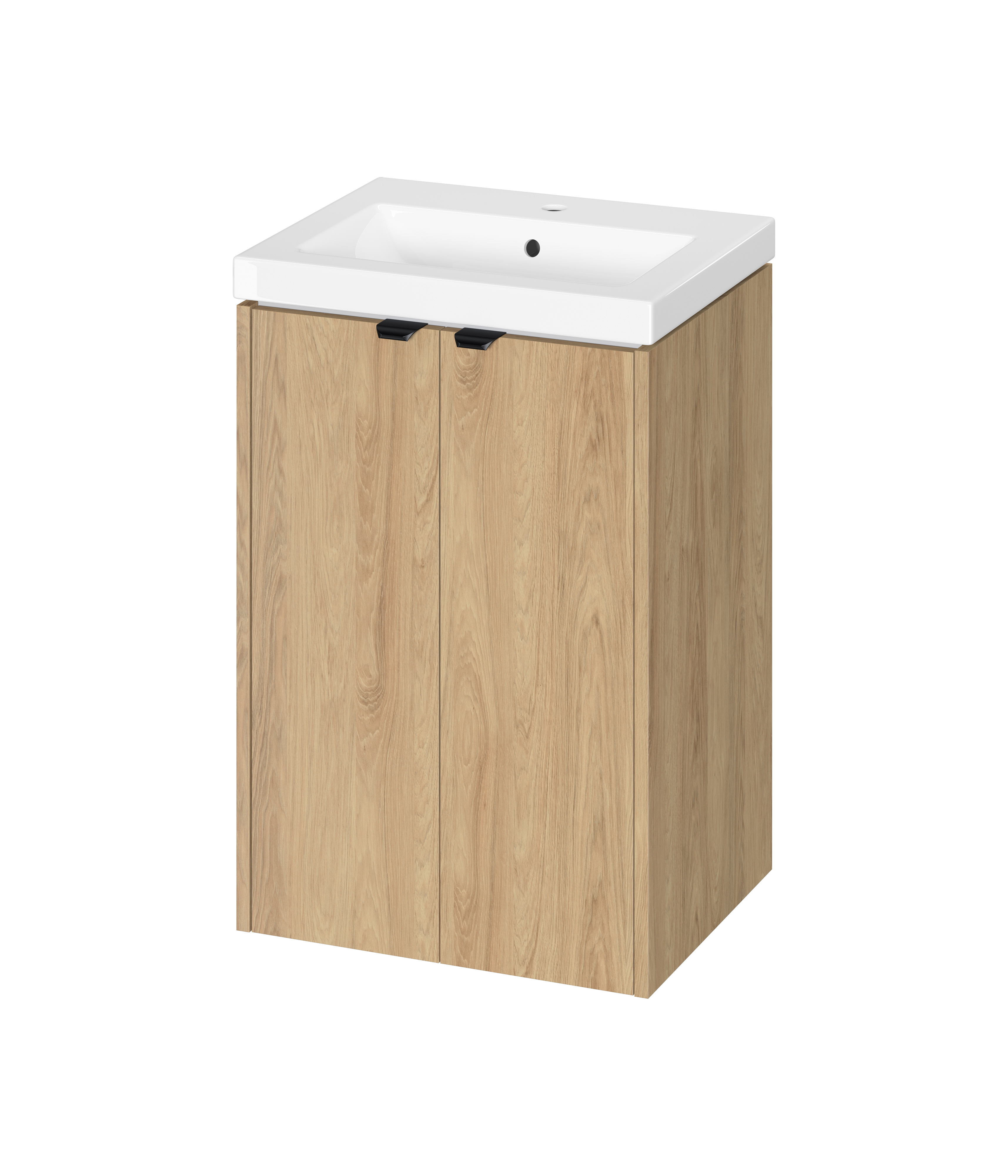 Cersanit Ovida lavabo avec meuble 50 cm chêne S4047-004