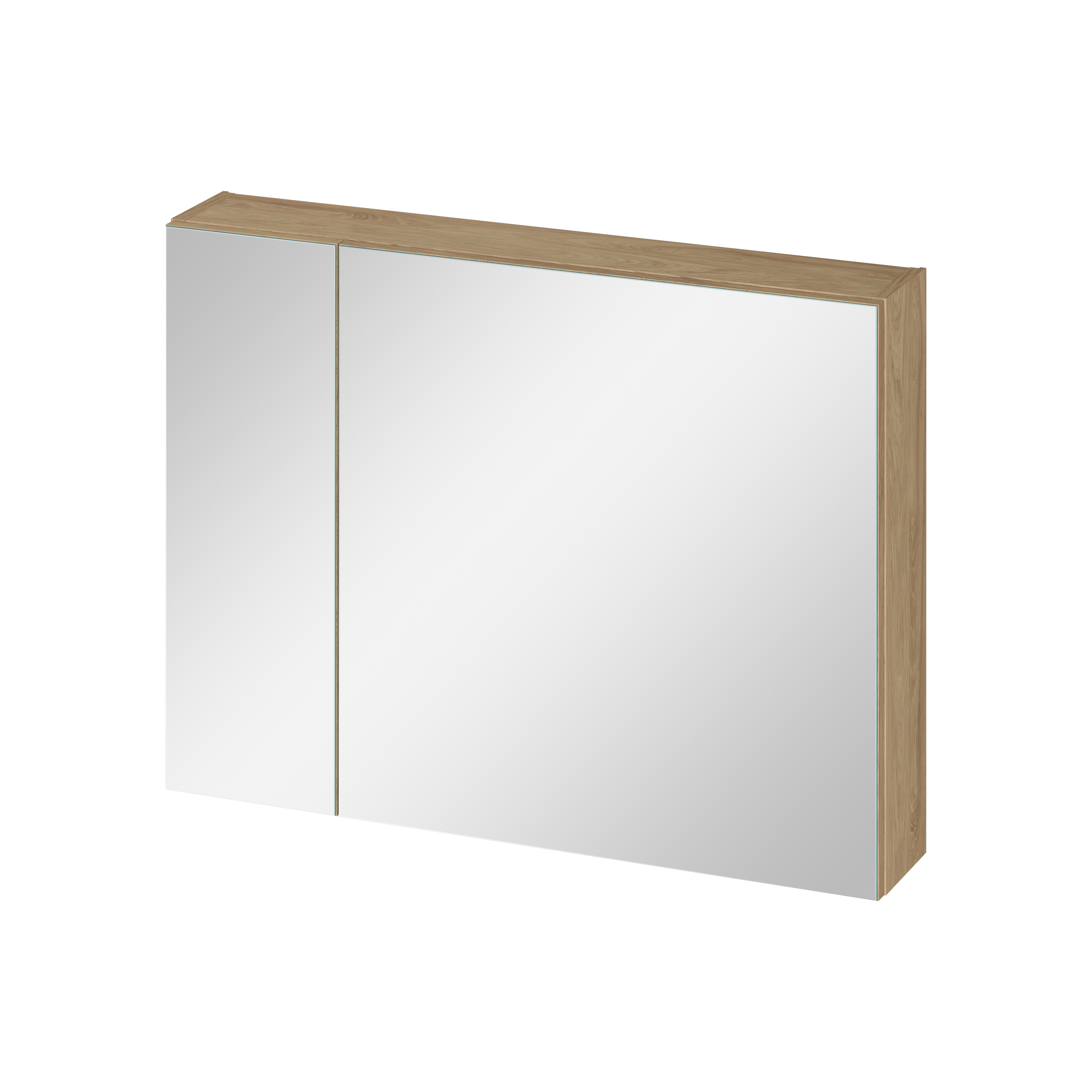 Cersanit Ovida armoire 79.4x14.1x59.2 cm avec miroir chêne S1058-016