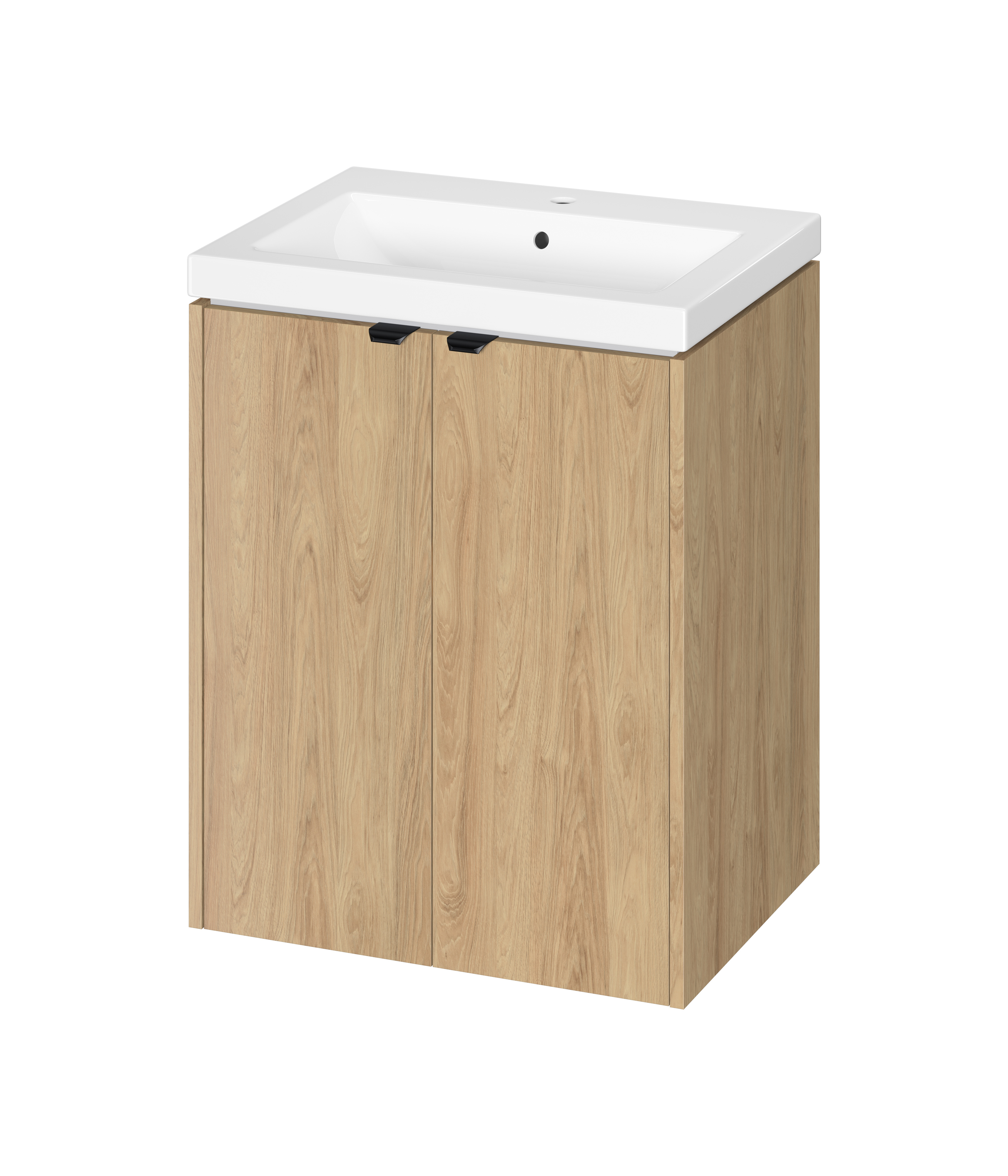 Cersanit Ovida lavabo avec meuble 60 cm chêne S4047-005