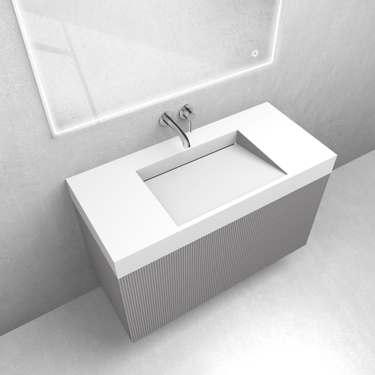 Set lavabo Oltens Stila 40003900, armoire Oltens Lun 60029900