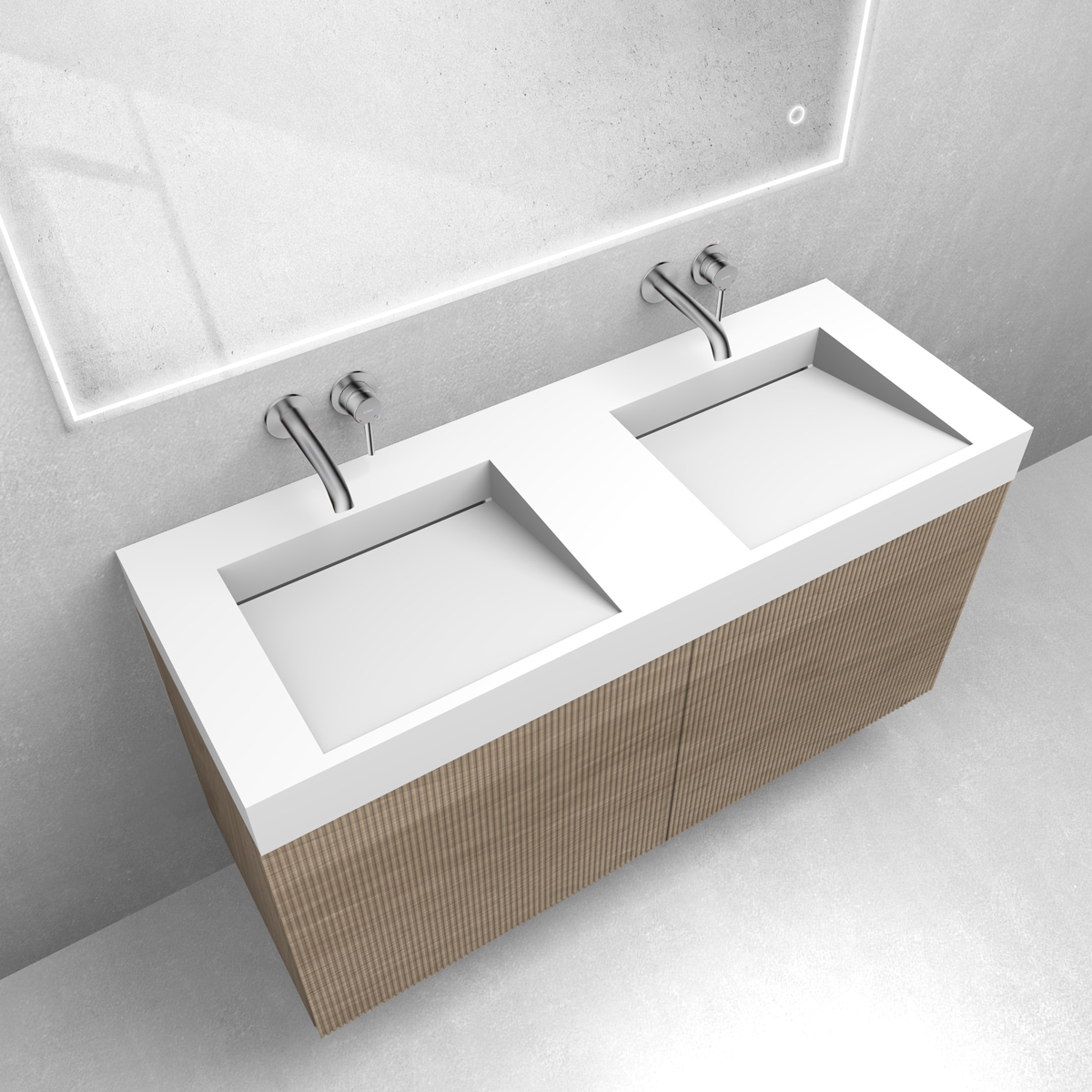 Set lavabo Oltens Stila 40004900, armoire Oltens Lun Rilla 60030060 OLD