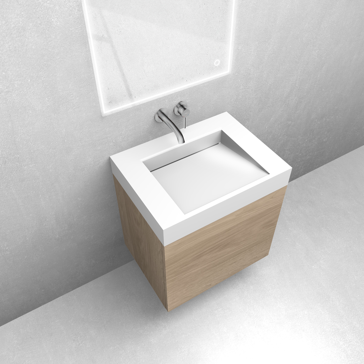 Set armoire Oltens Lun 60032060, lavabo Oltens Stila 40000000