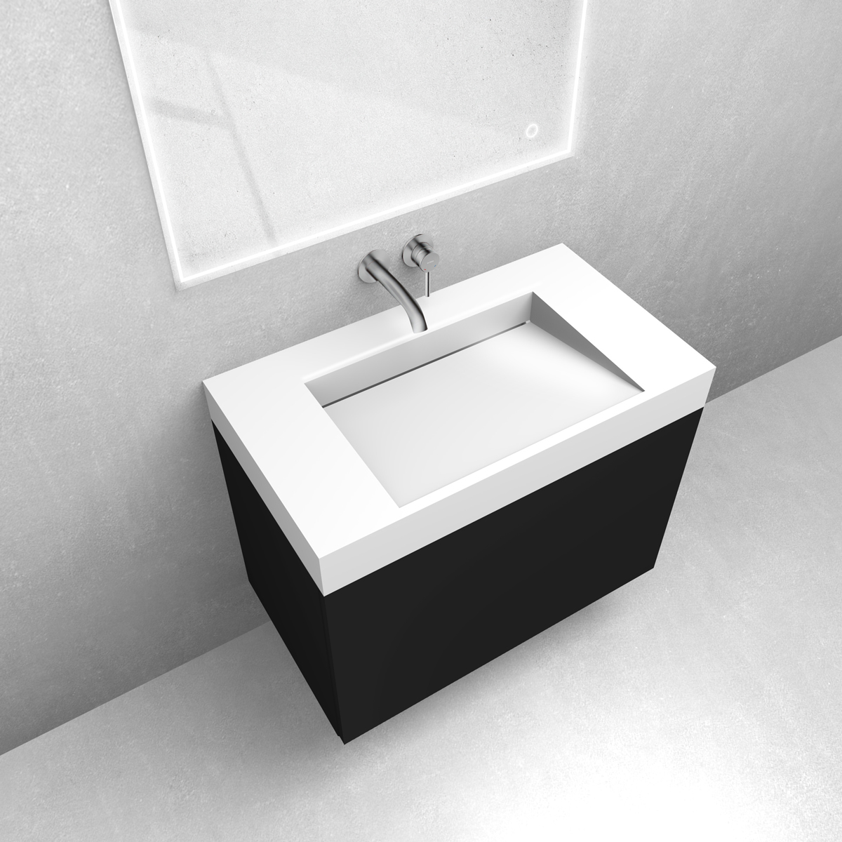 Set lavabo Oltens Stila 40001900, armoire Oltens Lun 60033300