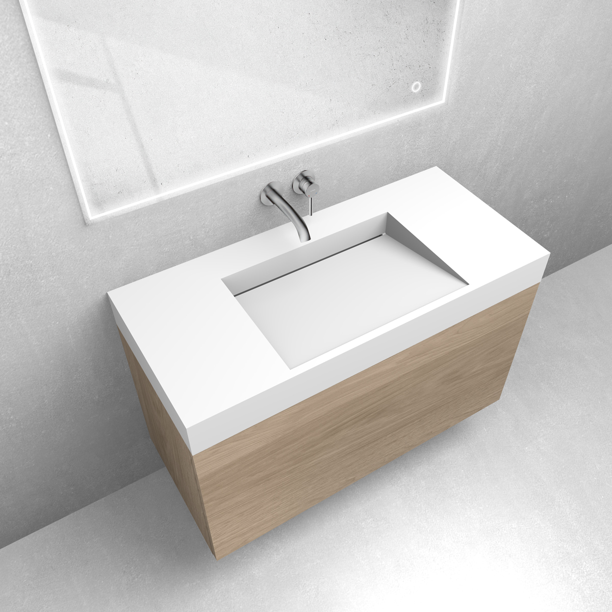 Set lavabo Oltens Stila 40003900, armoire Oltens Lun 60034060