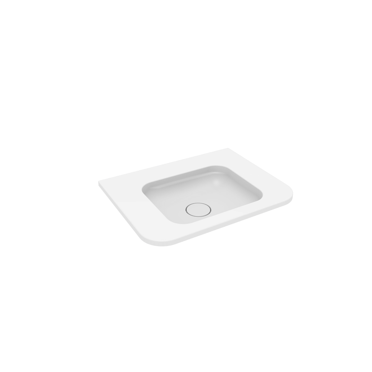 Oltens Hamnes lavabo 60x46.1 cm rectangulaire de meuble blanc brillant 40212000