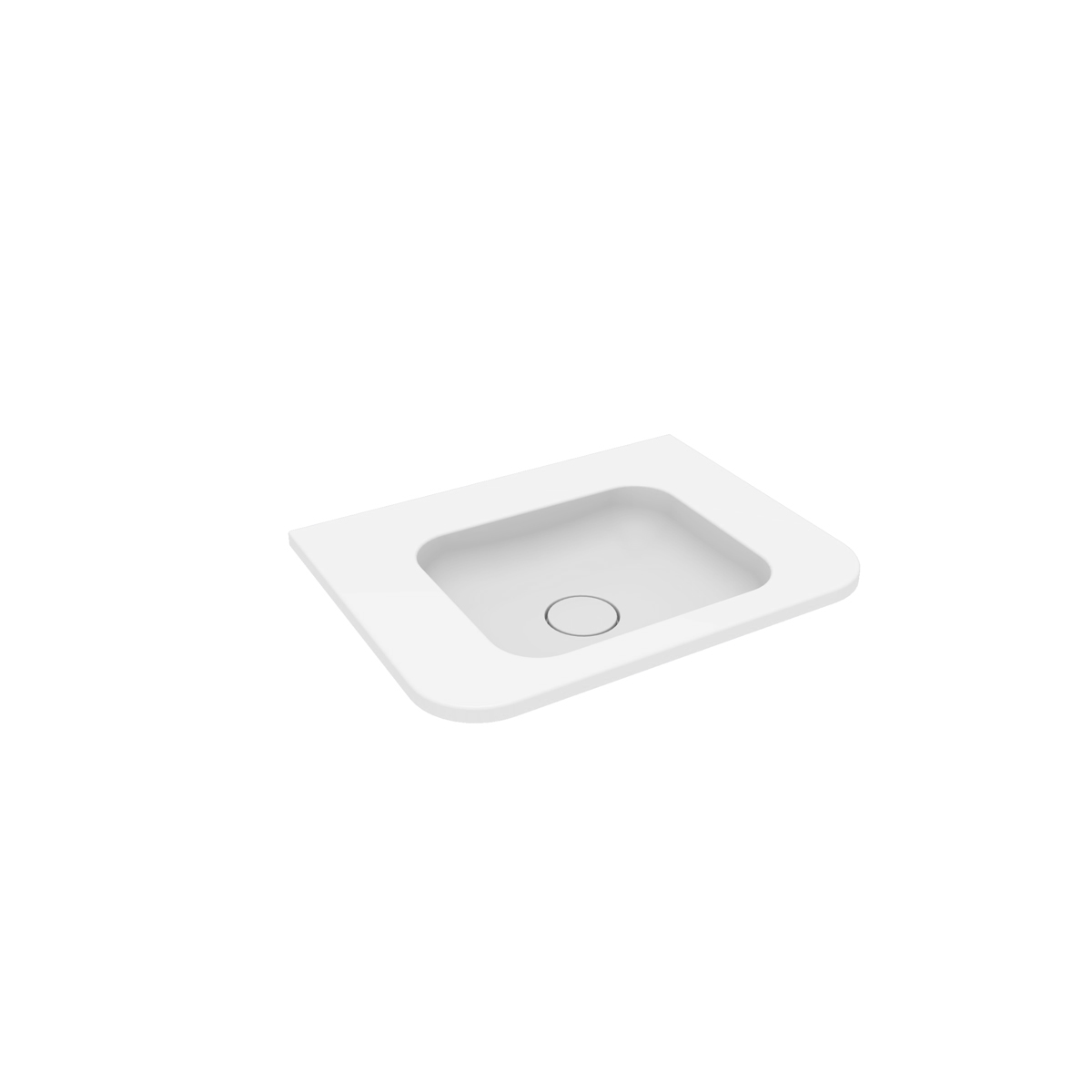 Oltens Hamnes lavabo 60x46.1 cm rectangulaire de meuble blanc mat 40212900