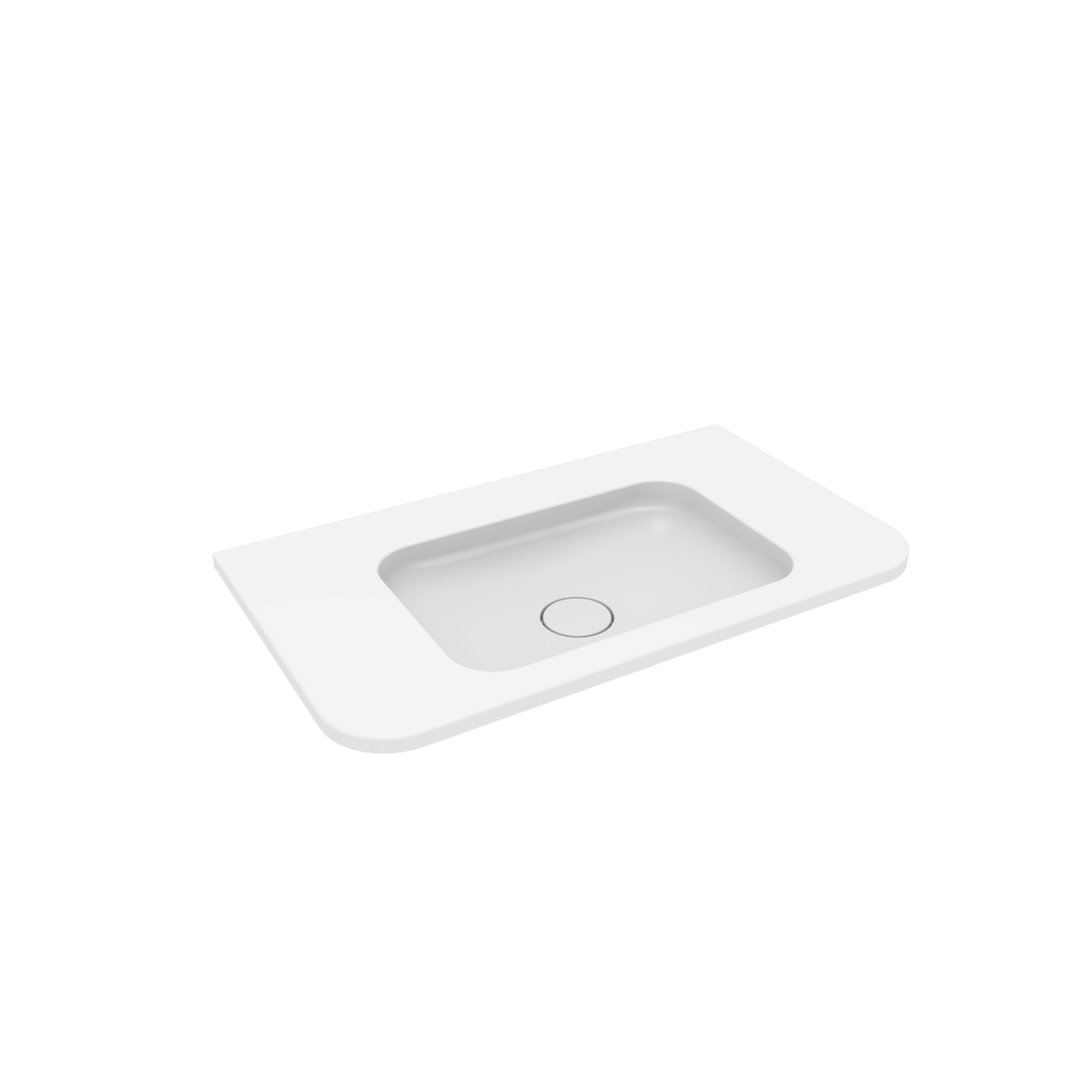 Oltens Hamnes lavabo 80x46.1 cm rectangulaire de meuble blanc brillant 40213000