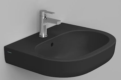 Ceramica Dolomite lavabo 60x48 cm ovale classique noir mat D461281
