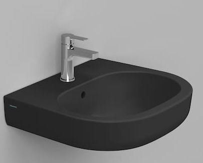 Ceramica Dolomite Mirto lavabo 55x48 cm ovale classique noir mat D461381