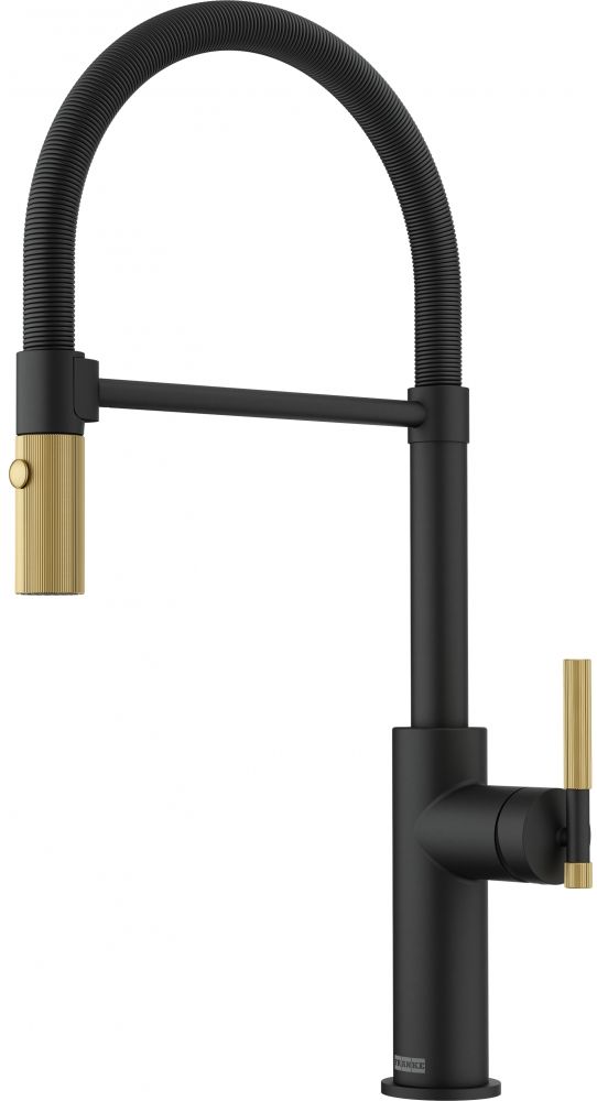 Franke Maris Stripes mitigeur de cuisine sur pied noir-or/vieil or 115.0747.679