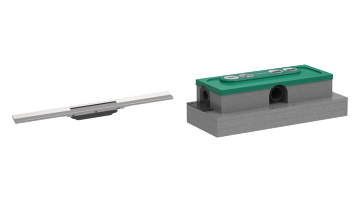 Set élément extérieur d’évacuation Hansgrohe Raindrain 56043800, kit de montage Hansgrohe uBox Universal 1000180