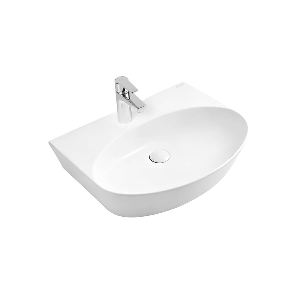 Oltens Luma lavabo 45.5x38.5 cm ovale classique blanc brillant 41506000