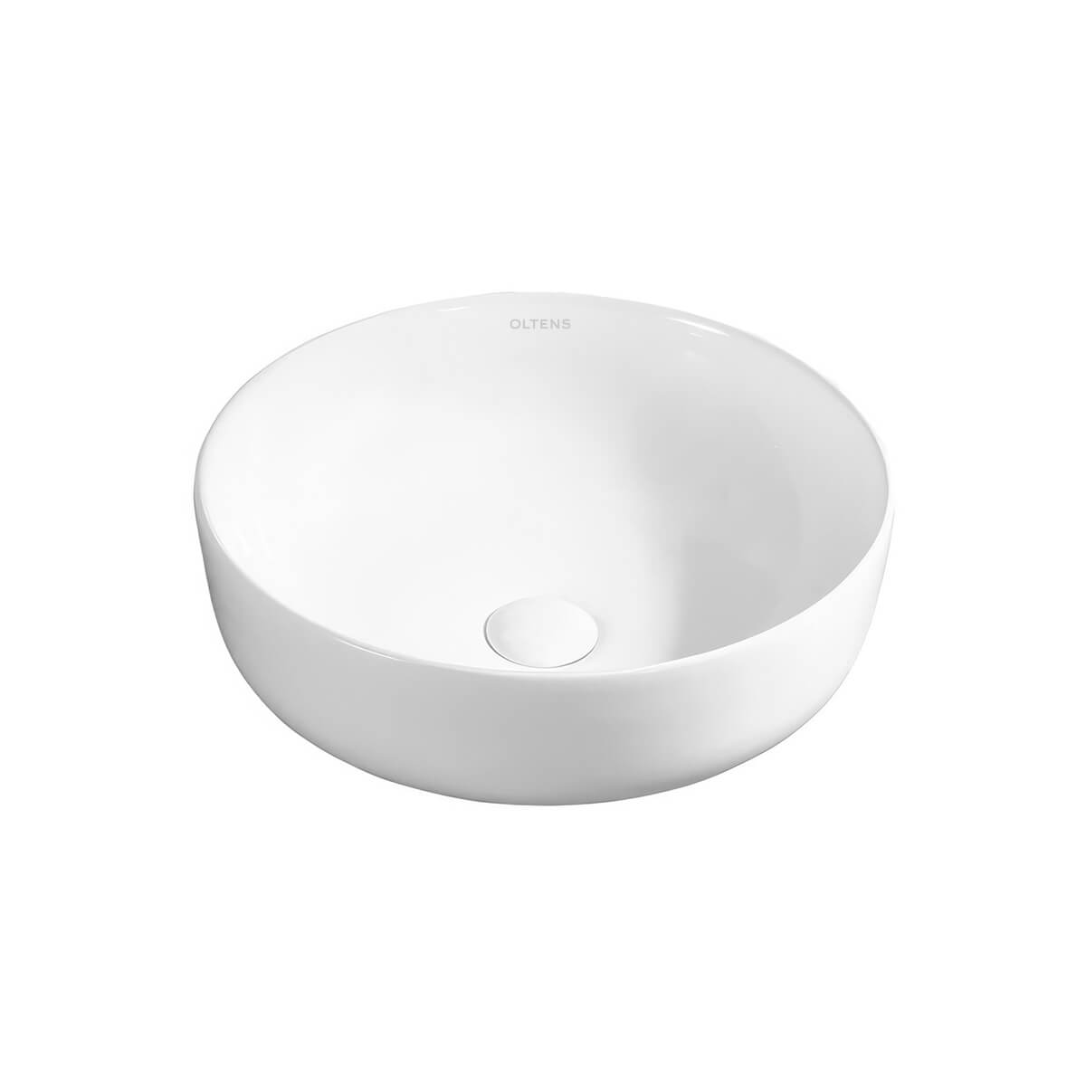 Oltens Svale lavabo 41.5x41.5 cm ronde à poser blanc brillant 40335000
