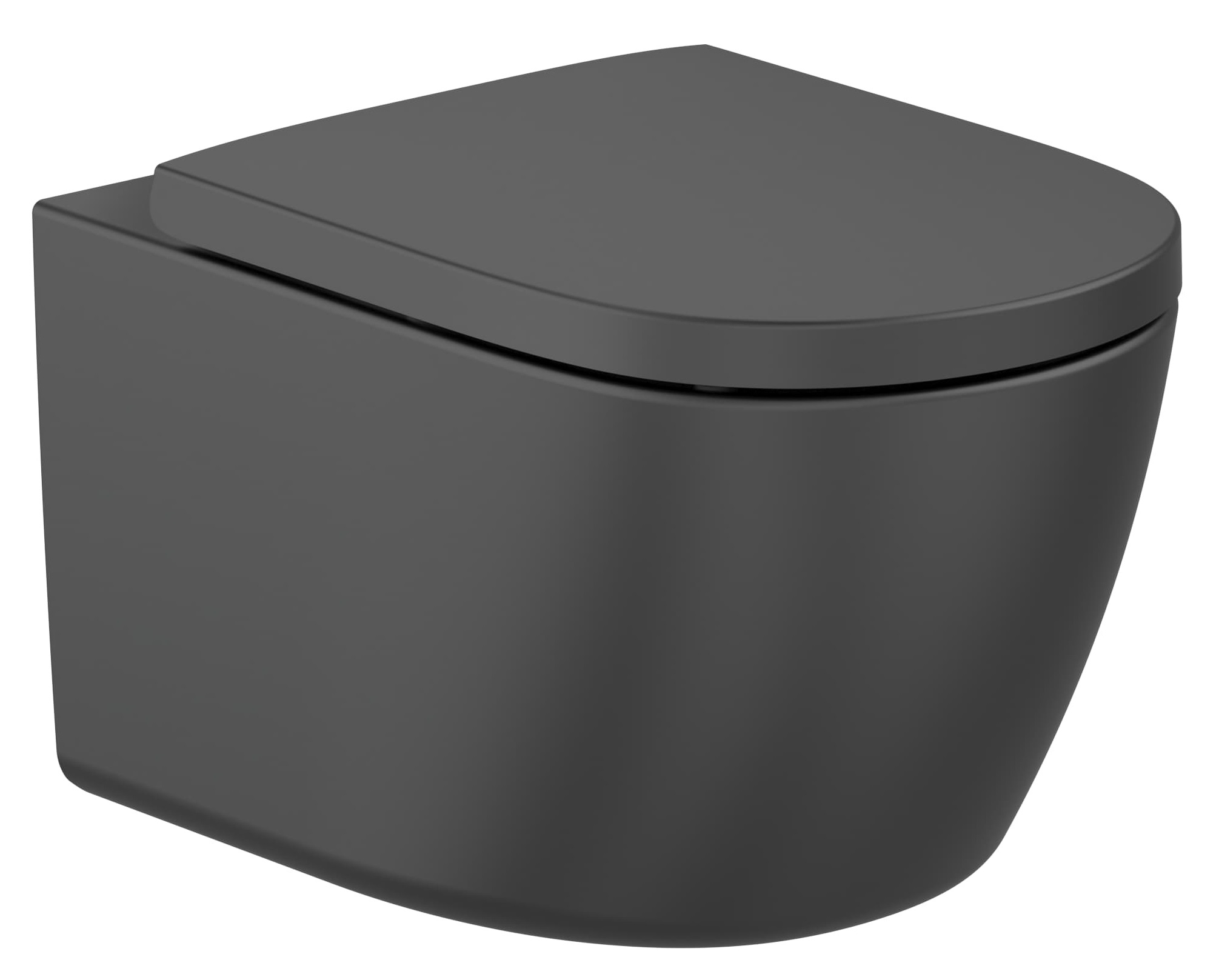 Roca Meridian cuvette de wc suspendue oui oui noir mat A346747080