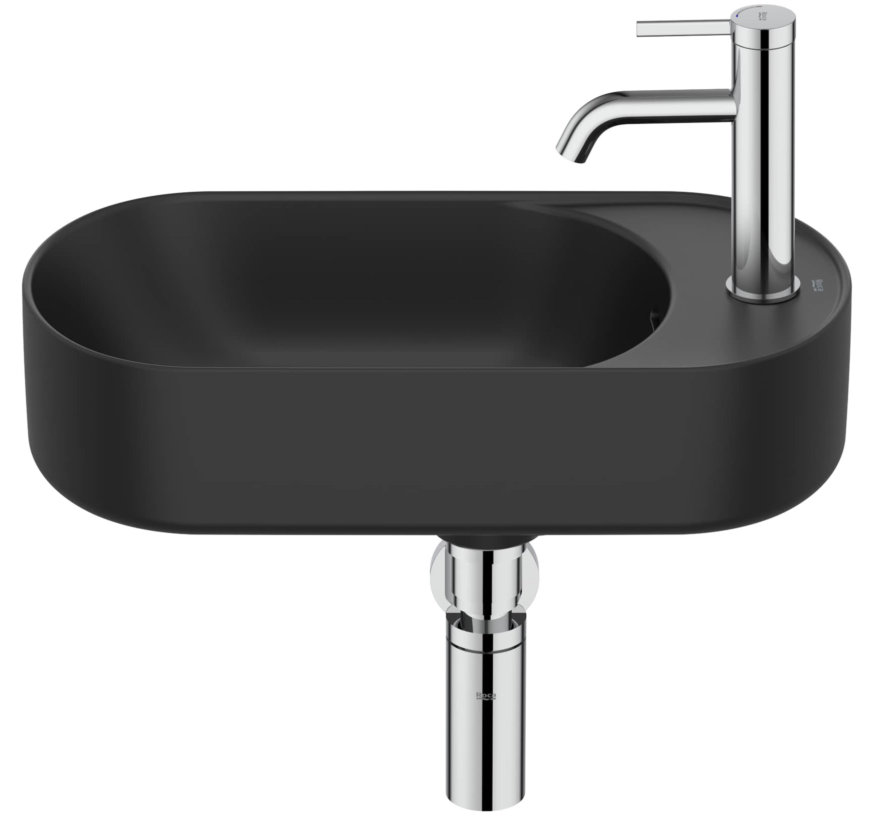 Roca Meridian lavabo 50x27.5 cm ovale classique noir mat A327740080