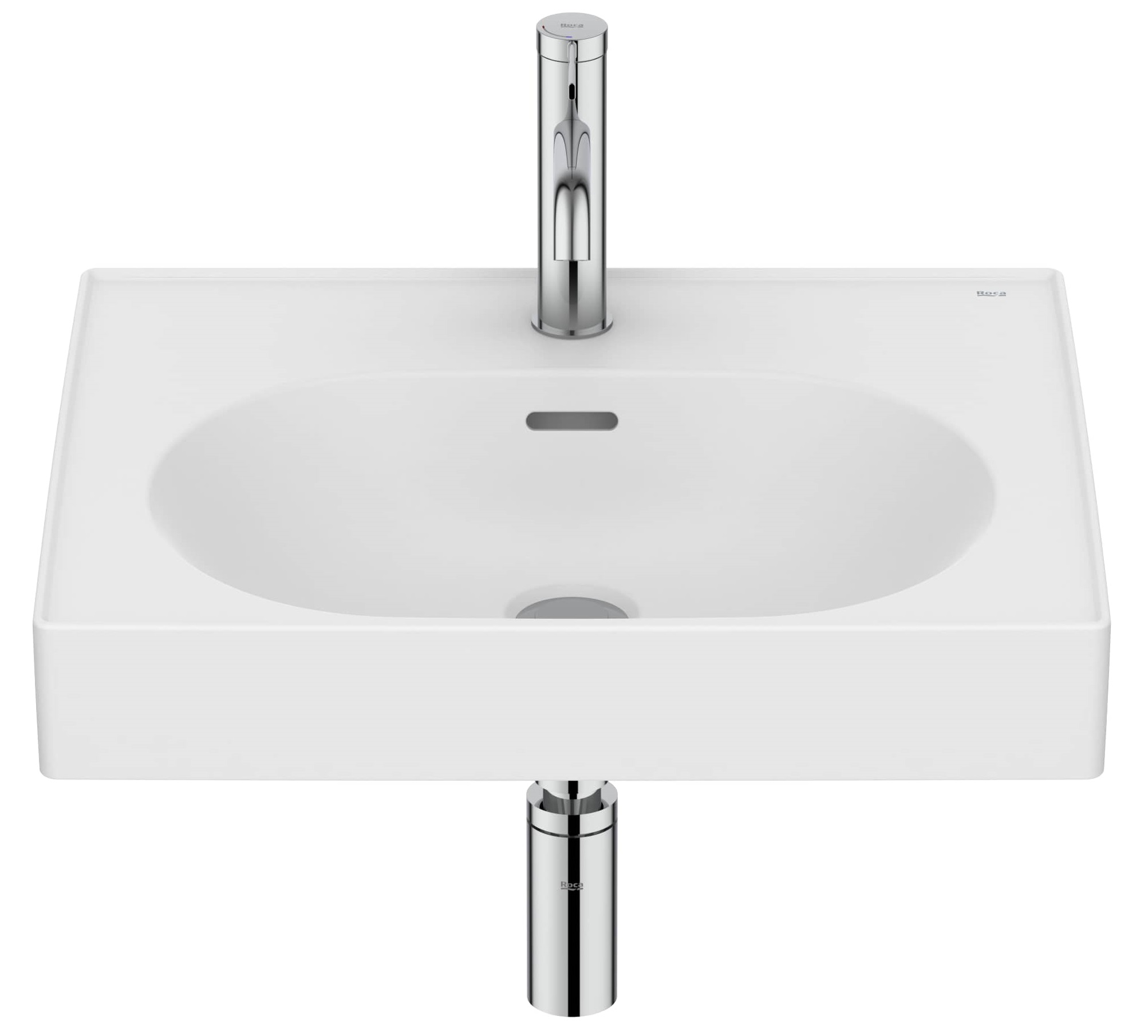 Roca Meridian lavabo 55x46 cm rectangulaire classique-de meuble blanc mat A327741620