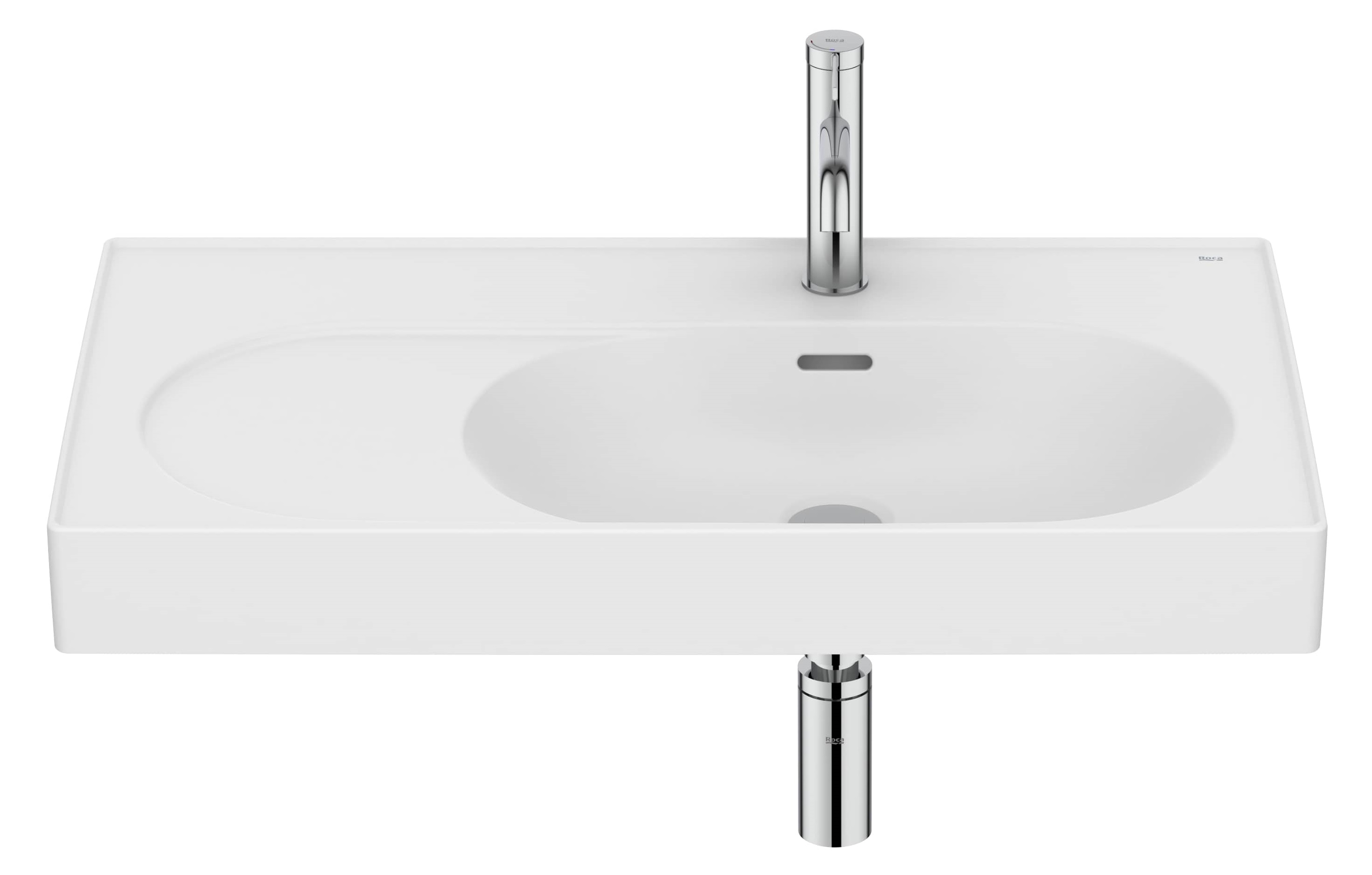 Roca Meridian lavabo 80x46 cm rectangulaire classique-de meuble blanc mat A327744620