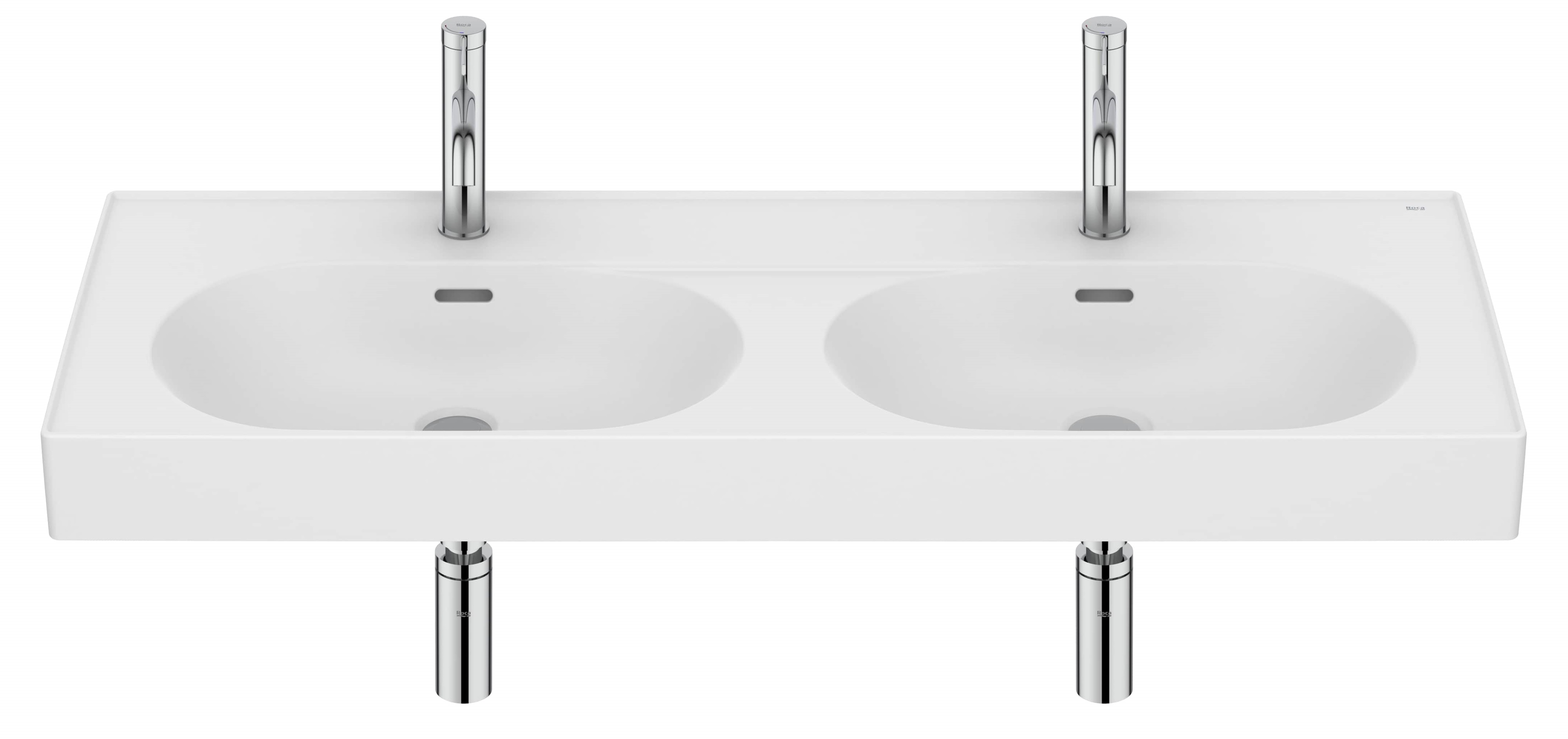 Roca Meridian lavabo 120x46 cm ovale classique-de meuble blanc mat A327747620