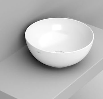 Ceramica Dolomite Noemi lavabo 44x44 cm ronde à poser blanc brillant D310601