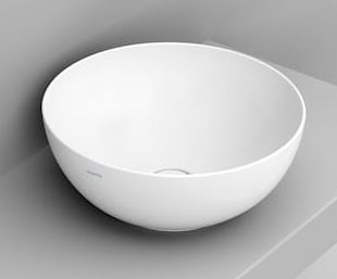 Ceramica Dolomite Noemi lavabo 44x44 cm ronde à poser blanc mat D310641
