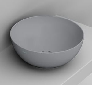 Ceramica Dolomite Noemi lavabo 44x44 cm ronde à poser gris/pierre mat D310645