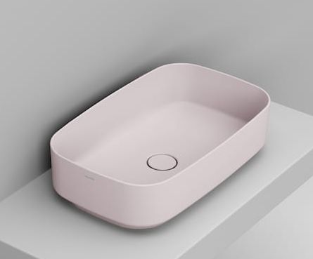 Ceramica Dolomite Noemi lavabo 62x38 cm rectangulaire à poser rose mat D311065
