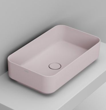Ceramica Dolomite Noemi lavabo 60x36 cm rectangulaire à poser rose mat D311165