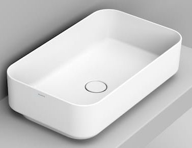 Ceramica Dolomite Noemi lavabo 64x38.5 cm rectangulaire à poser blanc mat D311241