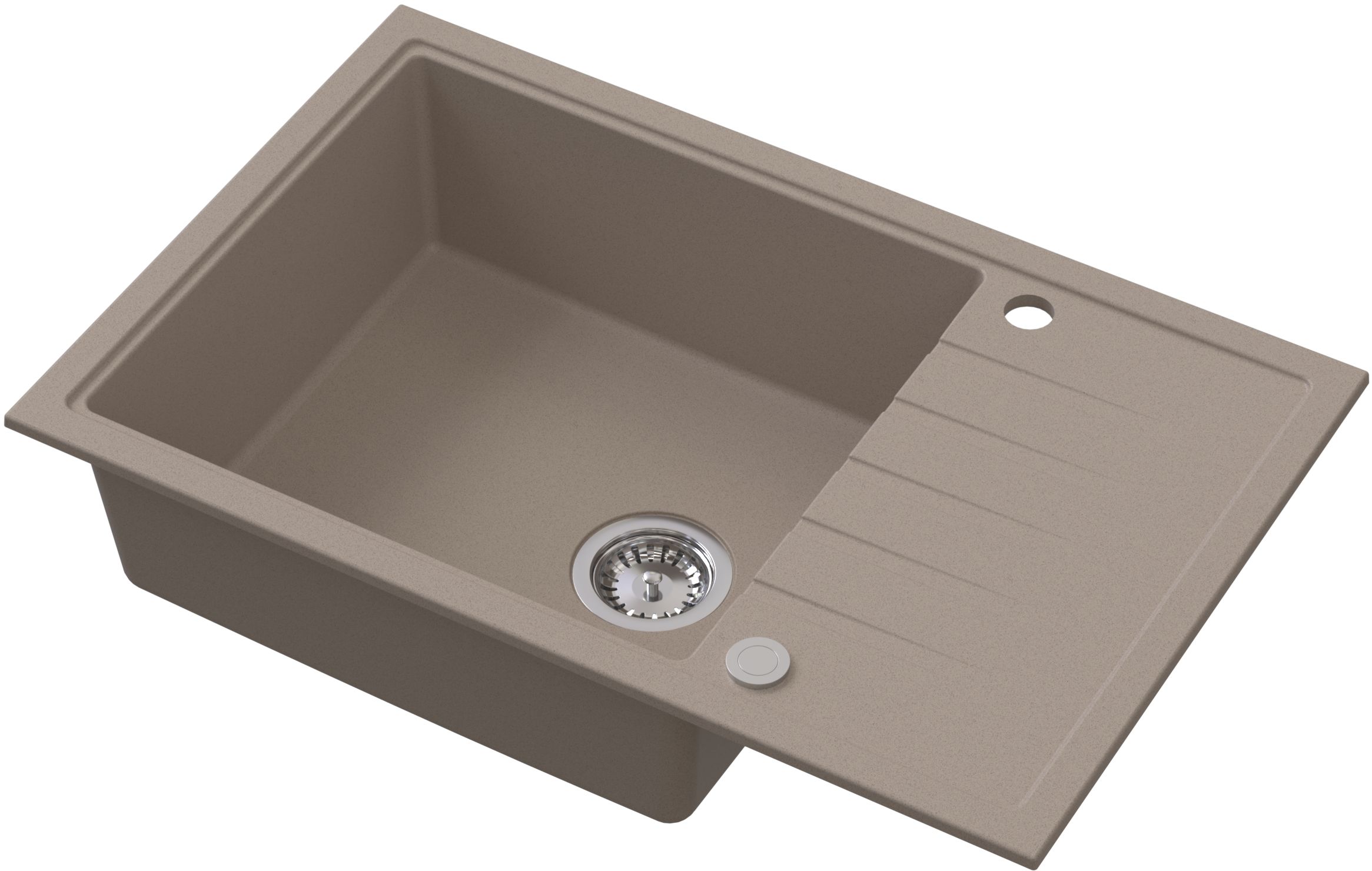 Ruvetti Axel évier en granit 78x50 cm beige 3001AX_BE160XL_W