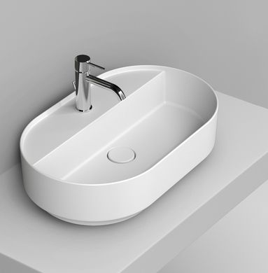 Ceramica Dolomite Noemi lavabo 65x40 cm ovale à poser blanc brillant D312001