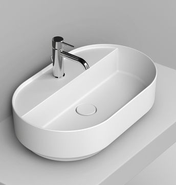 Ceramica Dolomite Noemi lavabo 65x40 cm ovale à poser blanc D312041