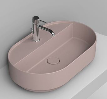 Ceramica Dolomite Noemi lavabo 65x40 cm ovale à poser rose D312065