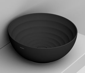 Ceramica Dolomite MOVE lavabo 44x44 cm ronde à poser noir mat D310781