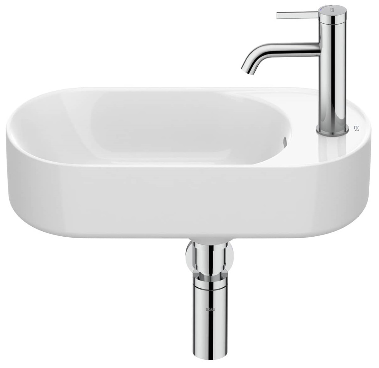 Roca Meridian lavabo 50x27.5 cm ovale classique blanc brillant A327740S00