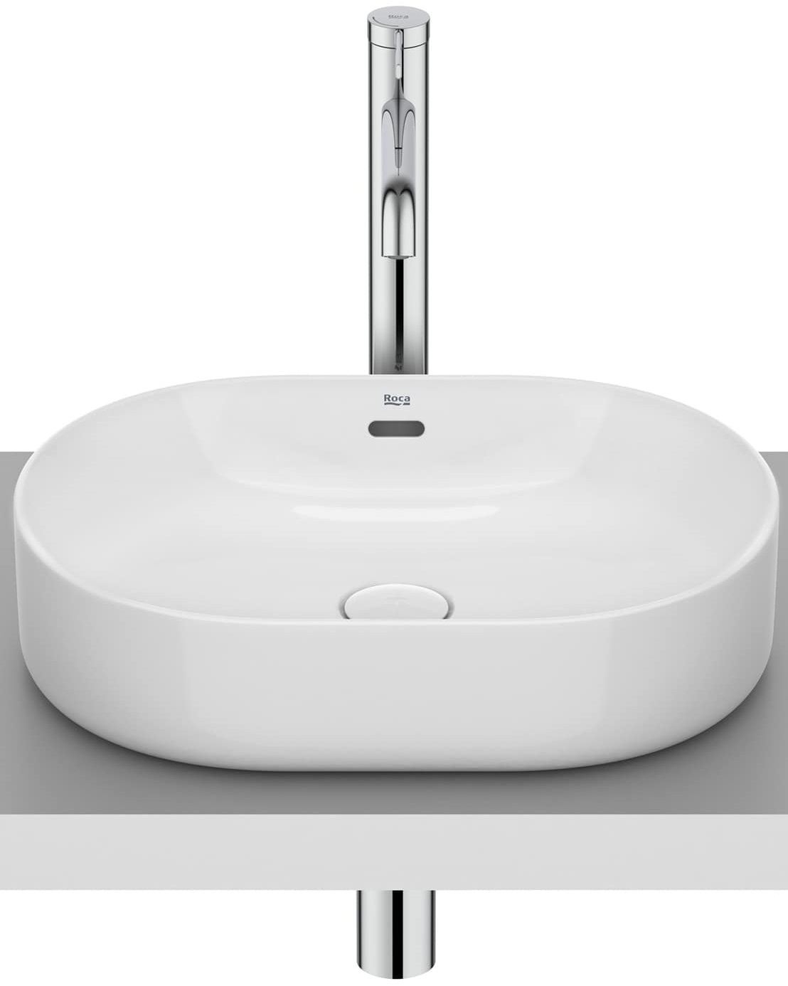 Roca Meridian lavabo 46x36.5 cm ovale à poser blanc brillant A327748S00