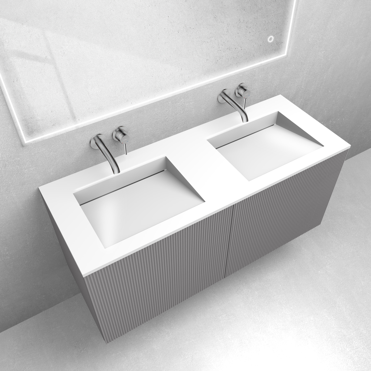 Set lavabo Oltens Stila 40205000, armoire Oltens Lun Rila 60027900
