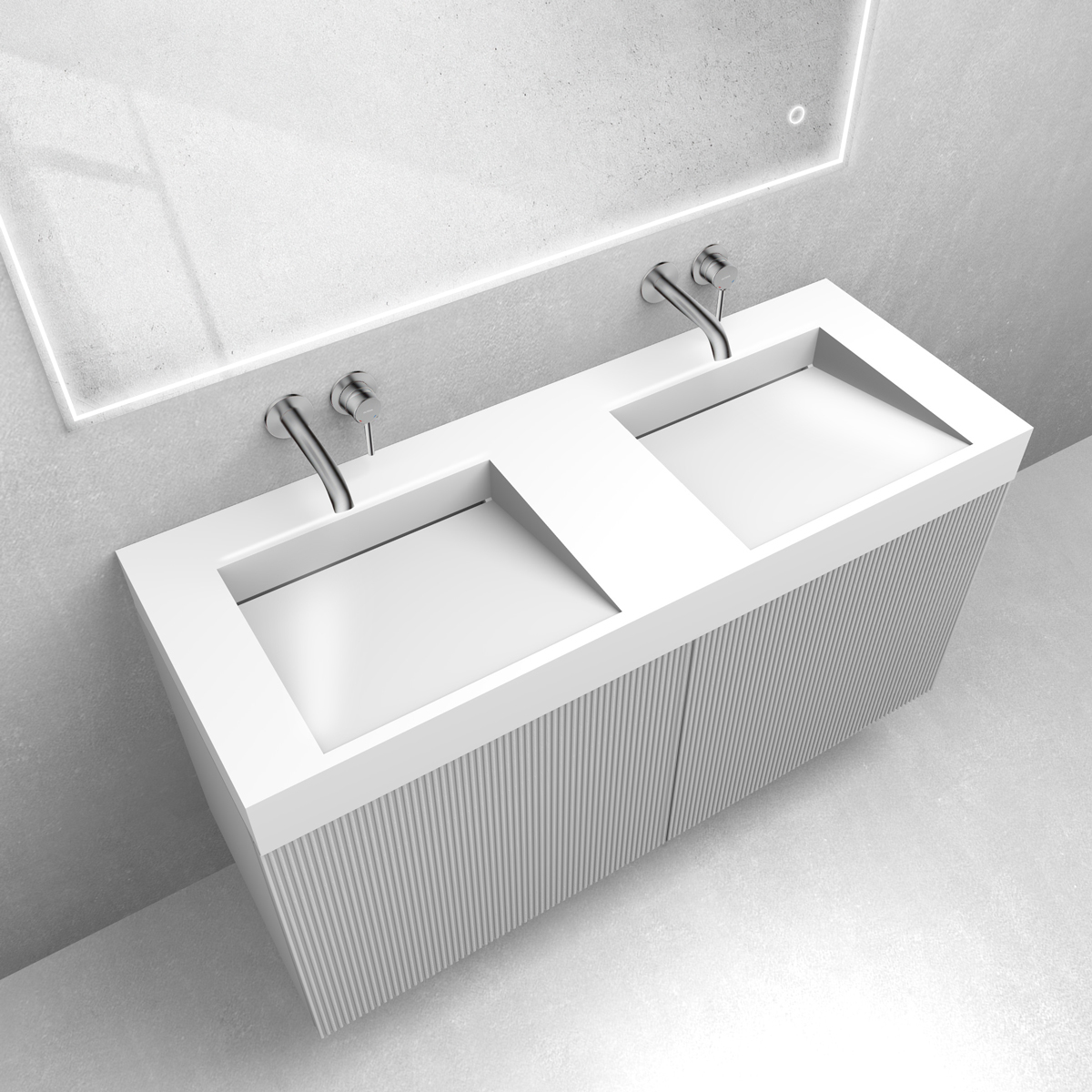 Set lavabo Oltens Stila 40004000, armoire Oltens Lun Rilla 60027000
