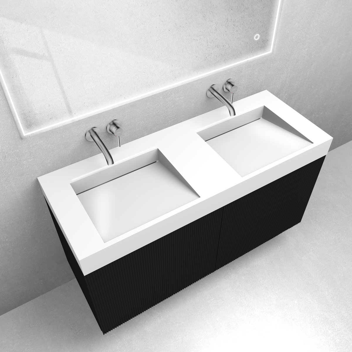 Set lavabo Oltens Stila 40004000, armoire Oltens Lun Rilla 60027300
