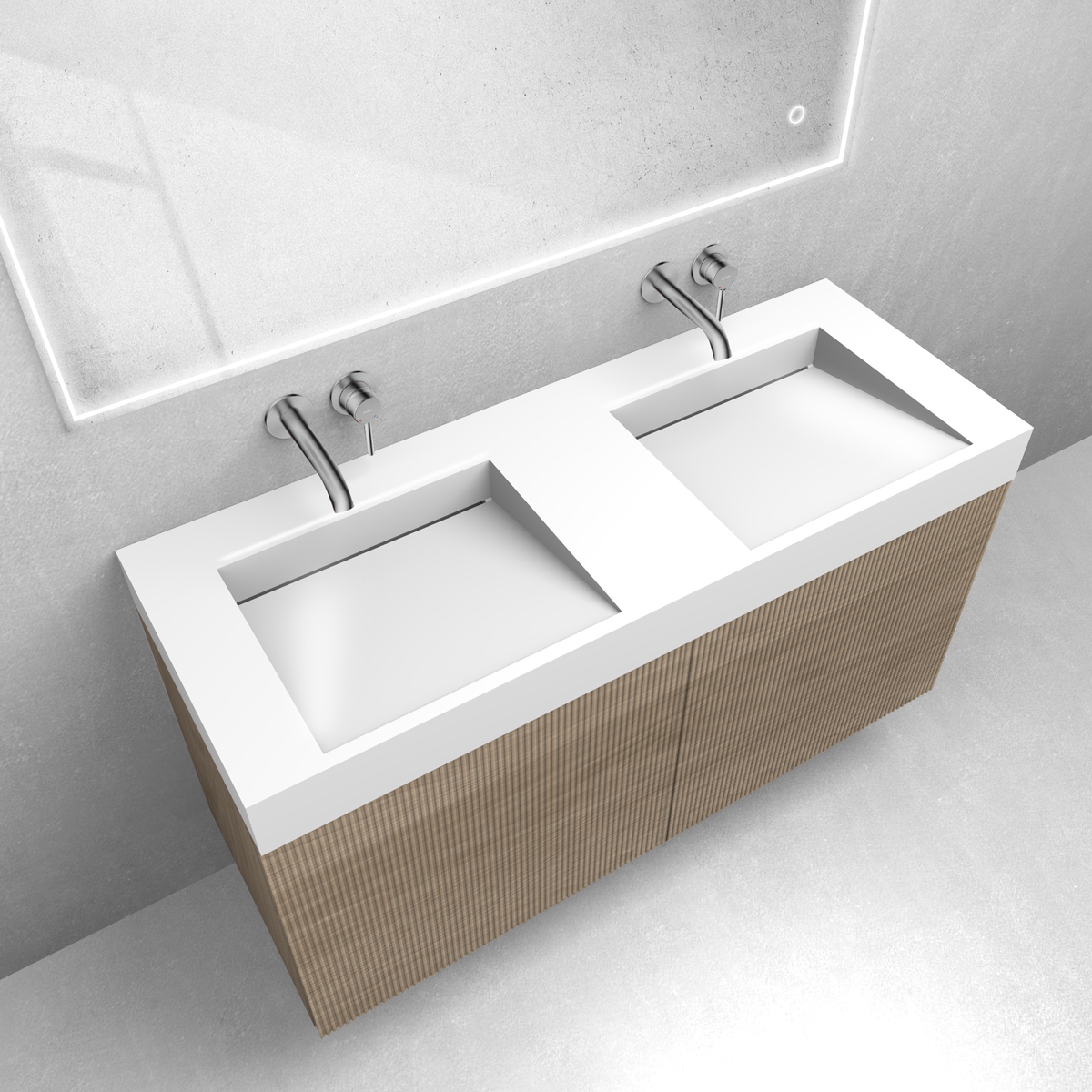 Set lavabo Oltens Stila 40004000, armoire Oltens Lun Rilla 60027060