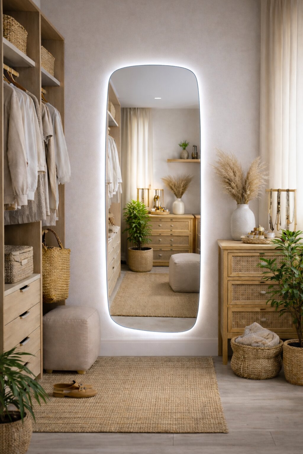 Baltica Design Stone Calm miroir 50x155 cm avec éclairage 5904107933214