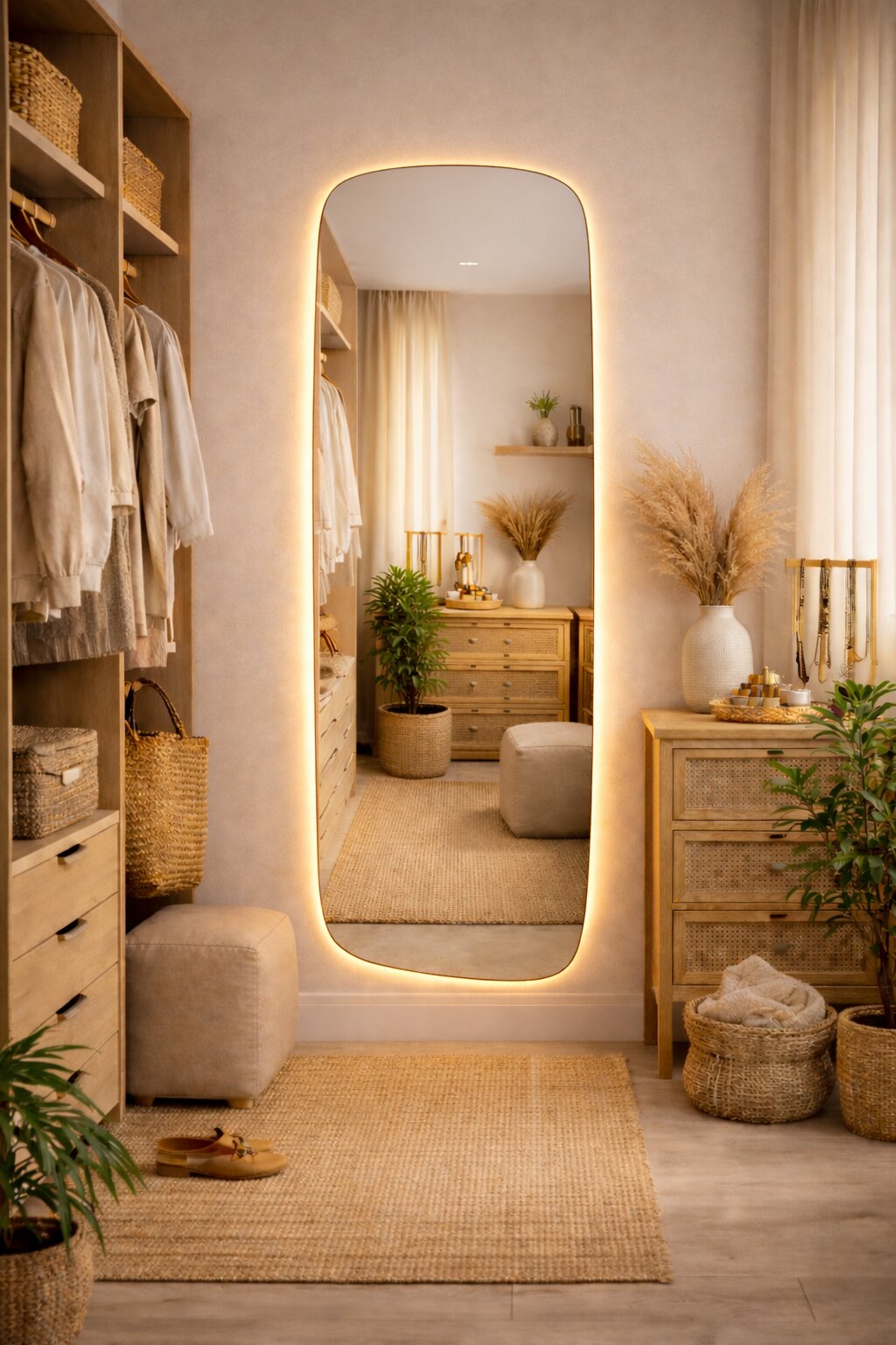 Baltica Design Stone Calm miroir 50x155 cm avec éclairage 5904107933207